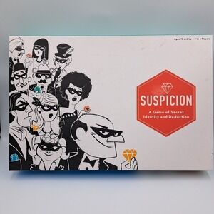 Wonder Forge SUSPICION Board Game A Game of Secret Identity & Deduction Complete